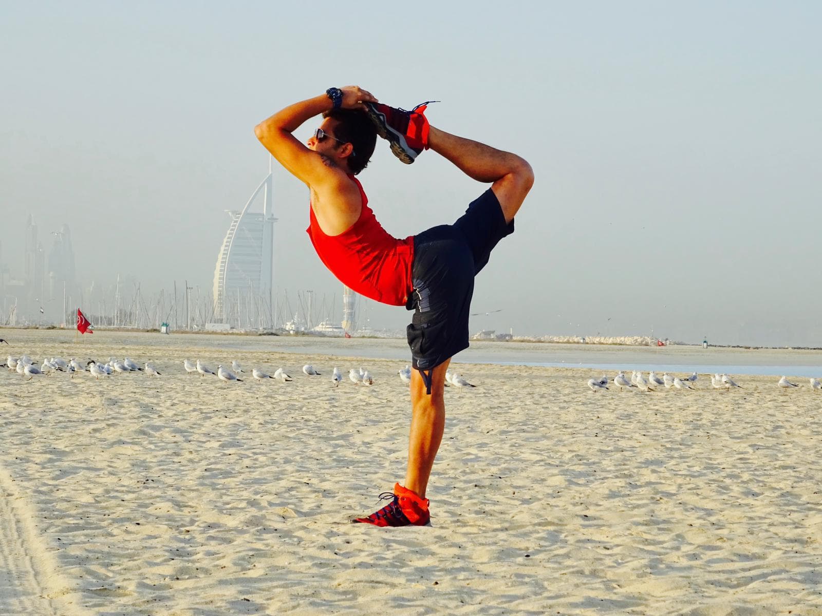 Natarajasana at dawn — Dubai