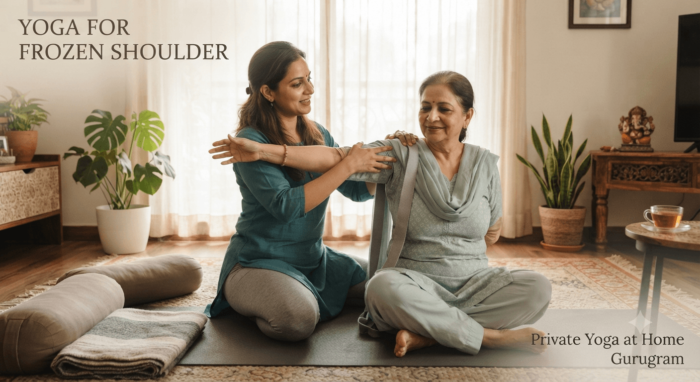 Yoga for Frozen Shoulder: A Gentle, Structured Path to Mobility | Private Yoga at Home Gurugram